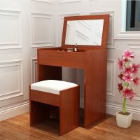Modern Bedroom Dressing Table with Mirror Makeup Vanity Set Pink Dresser Table