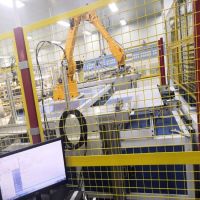 Robotically Grasping Solar Panel Frame with Solar Cells