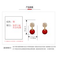 light luxury fashion micro-paved square diamond earrings