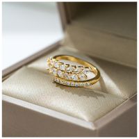 wheat ear zircon ring