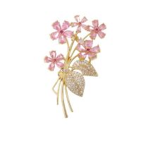 Korean Fashion High-end Micro-inlaid Zircon Bouquet Brooch
