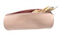 Large Capacity PU Leather Cylindrical Zipper