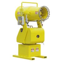 Fog Mist Cannon Machine For Dust Control And Deodorization In Demolition Of Construction Site