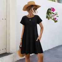 Women's Short Sleeve Scoop Neck Dress