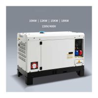 Professional Soundproof 10kVA Electricity Generator Machine / 50/60Hz 3 Phase Power 10kW 15kVA Silent Diesel Generator Set