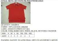 MENS 2 BUTTONS PK POLO WITH LOGO