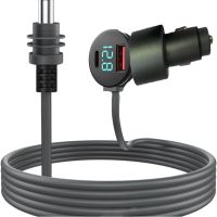 Digital Display Three-in-one Fourth-generation Mini In-vehicle Power Cord, Car Charger With Fast Charging, Cigarette Lighter
