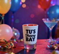 Customizable English Slogan Novelty Shot Glasses