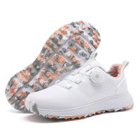 Waterproof Golf Shoes for Men and Women, Unisex Spikeless Golf Sneakers with Dial Buckle, Breathable Casual Sports Footwear for Couples