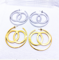 Large Double Hoop Earrings
