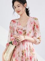 Silk Floral Dress - French Tea Style