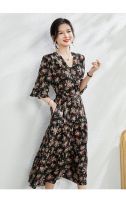 Women's Silk Floral Dress