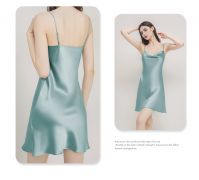 Women's Silk Chemise: Sexy V-Neck Slip Dress (100% Mulberry Silk) D-1151
