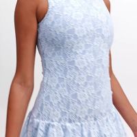 Lace-Spliced Sport Dress - Sheer Mesh