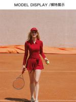 Tie-Waist Tennis Dress - Long Sleeve