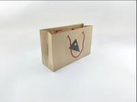 Custom Logo Printed Kraft Paperboard Jewelry Packaging paper bag and Embossed Design for cloth Use