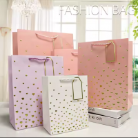 Pink Custom logo Small Cute Paper Bags for Gift/cosmetic/shopping Package in Shanghai