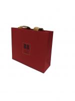 Luxury Custom Logo Gift Paper Bags â Recyclable Kraft/Art Paper, Gold Foil Hot Stamping & Arabic Embossing â Perfect for Wedding, Clothing, Cosmetics & Corporate Bulk Orders with Ribbon Accents