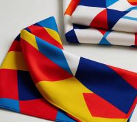 Geometric cotton headscarf