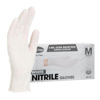 100pcs/box White Powder Free Nitrile Gloves Disposable Nitrile Gloves
