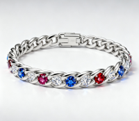 Stellar Glow 925 Sterling Silver Cubic Zirconia Bracelet