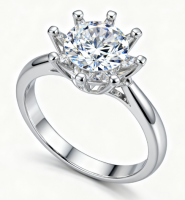 Luxury 925 Sterling Silver Cubic Zirconia Jewelry Rings