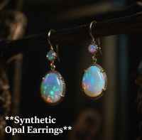 Synthetic Opal Earrings