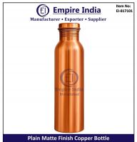 Plain Matte Finish Copper Water Bottle