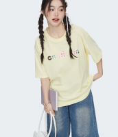 CAPRICORN design sense niche Korean loose cotton short sleeve women&#039;s t-shirt summer 2025 new half-sleeved top