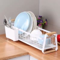 Japanese - Style Single - Layer Carbon Steel Dish Drainer Rack for Kitchen - Multifunctional Tableware Storage