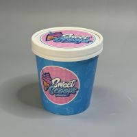 Disposable Ice Cream Paper Bowl Ice Cream Cups with Paper Cover 