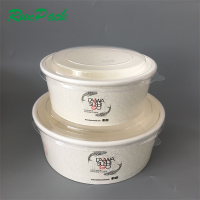 Custom Design Wholesale Takeaway Round Disposable Kraft Paper Bowl 16oz 32oz Salad Paper Cup Soup Bowl Container