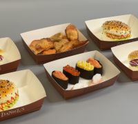 Disposable Colored Microvave Recycled Kraft Cake