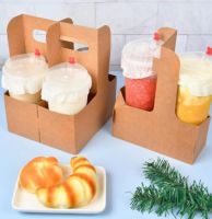 2 ,4Cups Disposable Drink Carrier With
