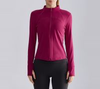 Zip-up Women&#039;s Slim-fitting Yoga Jacket Workout Running Sports Top