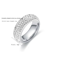 Fashion Stainless Steel Diamond Ring Wedding Engagement Ring Women's Jewelry Accessories Gold Plated Hand Jewelry Wholesale