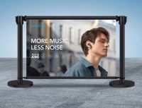 Highly Recommended Folding Cloth Advertising Fence Advertisement Stanchion Barrier Banner Stands