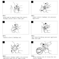 6 Inch Tactical Emergency Bandage Israeli Bandage With Double Layer Vacuum Packaging For Wound Care Outdoor Rescue