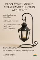 Decorative Hanging Metal Candle Lantern With