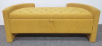 DEMILUNE TUFTED STORAGE OTTOMAN