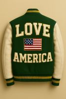 Custom OEM Varsity Jacket Wool &amp; PU Leather Varsity Jacket for Men and Women Private Label Manufacturer