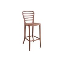 Charming Metal Wood Grain Restaurant Chair