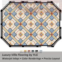 Custom Waterjet Marble Medallion Floor Pattern for Hotel &amp; Villa Projects