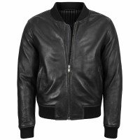Winter High Quality OEM Bomber European US Sizes Customized Size  MenGenuine Leather Jackets