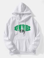 High Quality Oversized Drop Shoulder Fleece Hoodie for Men Custom Logo Printed Long Pullover Sweatshirt Lined Plain White