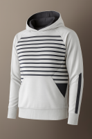 Wholesale Stripe Pullover Hooded Sweatshirt Colorblock Heavyweight Raglan Sleeves Comfortable Long Sleeves Soft Men Hoodies