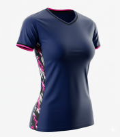 OEM Logo V Collar All colors Ladies Slim Fit Short Sleeve Sports Polo Shirts Golf T-Shirt for Women Polyester Casual Style