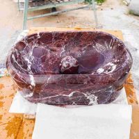 Luxury Rosso Levanto Marble Wash Basin