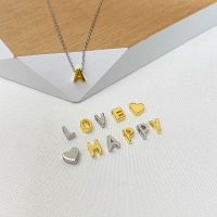 Customizable Initial Heart Pendant Necklace, Dainty