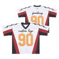 For Men V Neck Design Manufacturer Blank Boxy Fit Mesh Streetwear Oversized Sublimation Baseball Rugby T-Shirt Custom Jersey